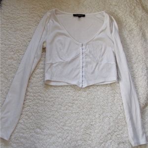 White Long Sleeve Top